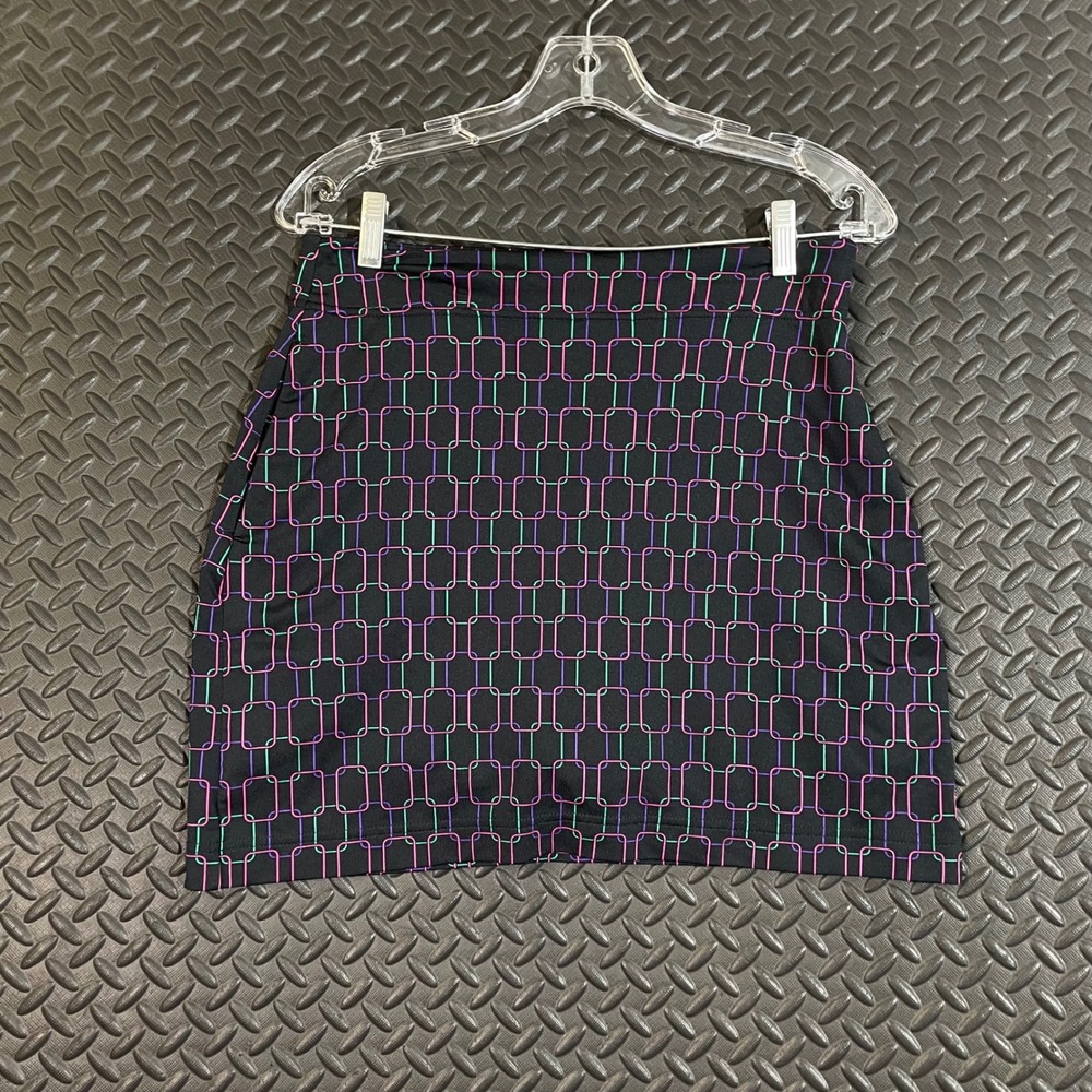 EP Pro Tour Tech Black Pink Green‎ Purple Mini Geometric Golf Skirt Women's 2